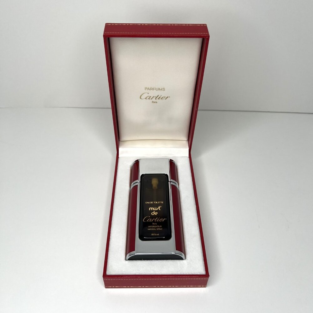 Empty Must De Cartier, Eau De Toilette 50ml perfume parfum Bottle w/box 1981